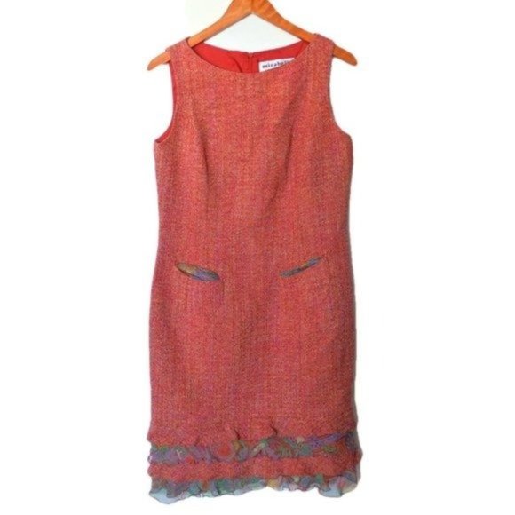 Vintage Mirabelle Tweed Silk Dress 8 - Picture 2 of 8